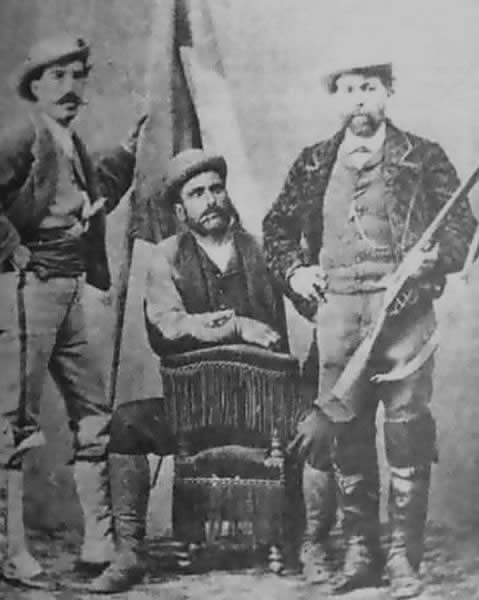 Antonio Galvez - Foto del Cantón con la bandera republicana